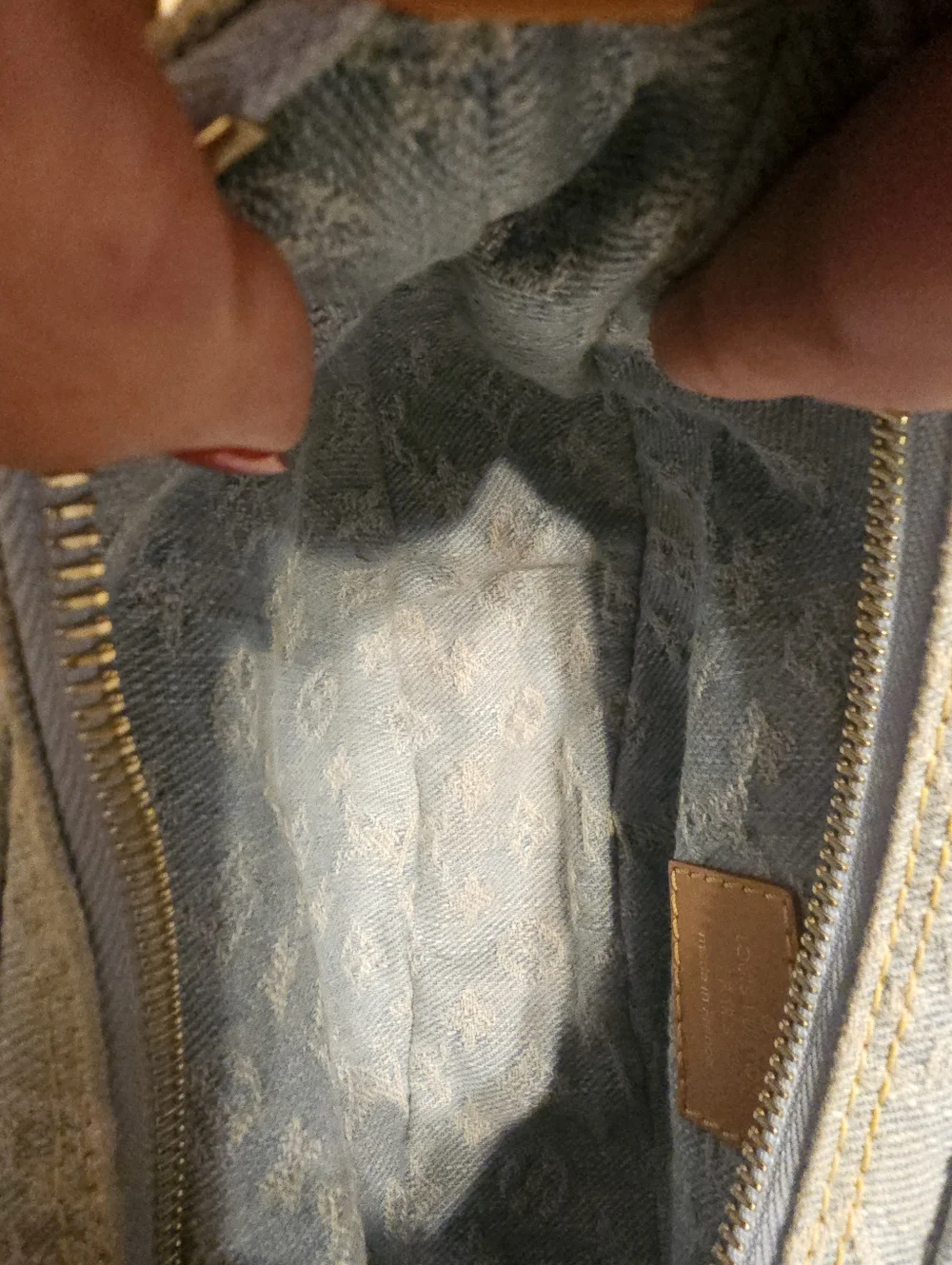 Denim Loop Monogram Hobo Bag - Picture 11 of 12